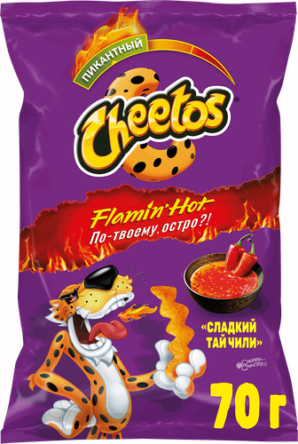 

Кукурузные снеки Cheetos со вкусом Сладкий тай чили 70 г