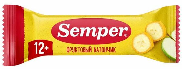 Ломтик Semper Яблоко и банан для питания детей раннего возраста, 15 г