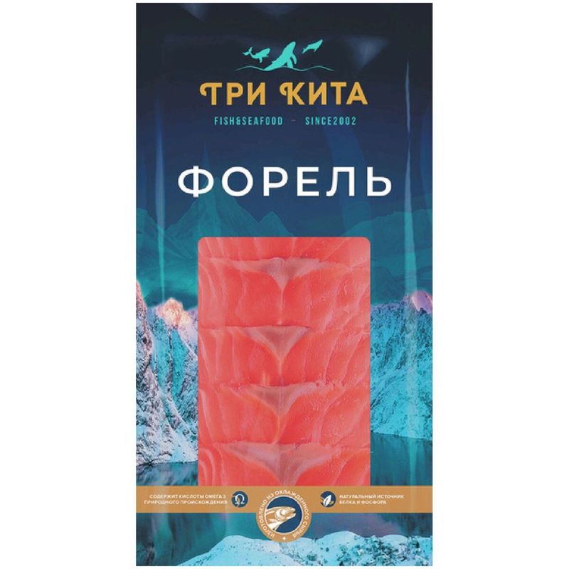 

Форель соленая Три кита ломтики 100 г