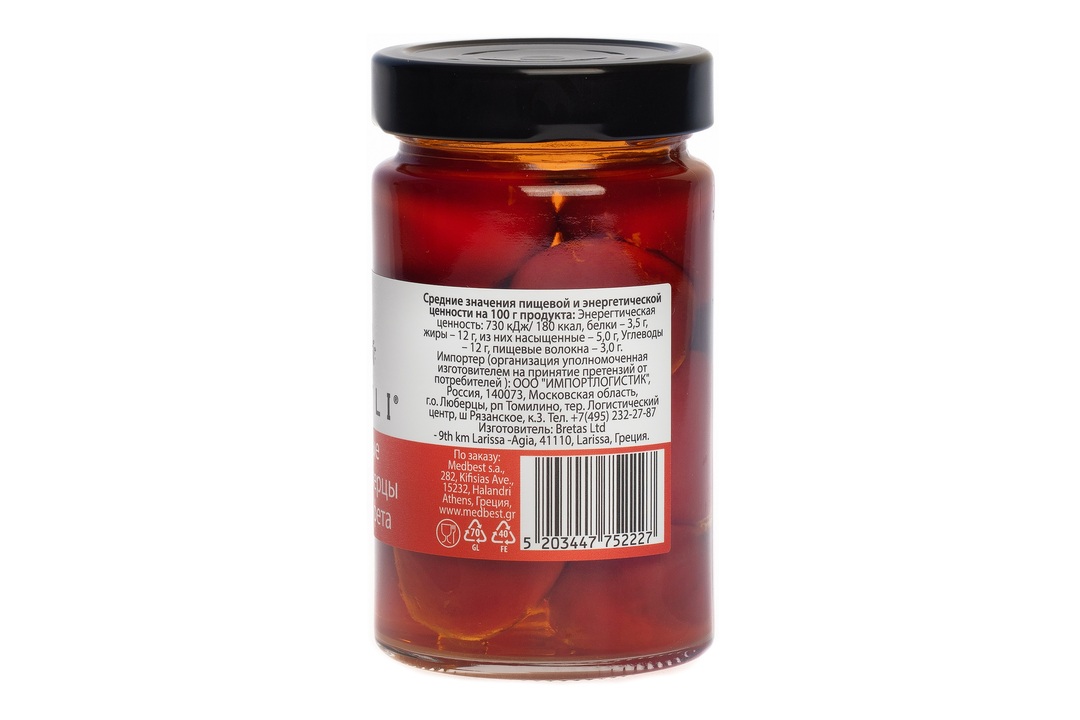 

Перцы Nefeli красные сладкие с сыром Фета 290 г