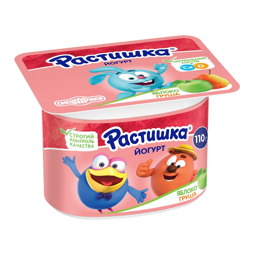 

Йогурт Растишка яблоко-груша 3% 110 г дизайн упаковки в ассортименте