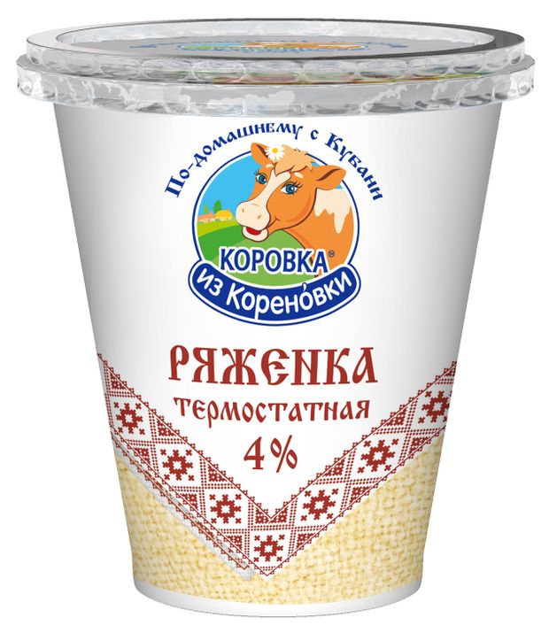 

Ряженка термостатная Коровка из Кореновки 4% 300 г