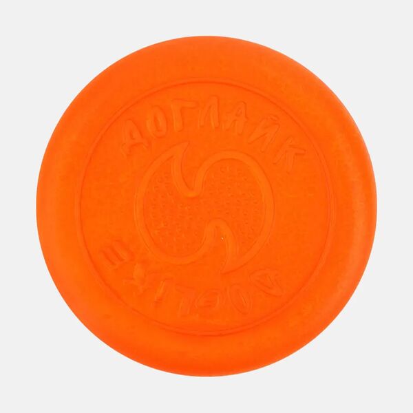 Игрушка для собак Doglike тарелка летающая д. 25 см оранжевая, толщина 2.3 см, для собак средних и крупных пород