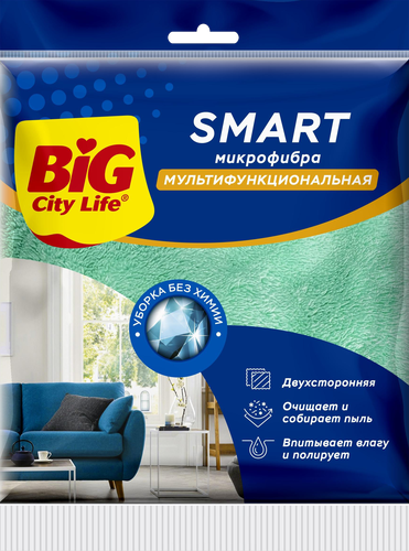 

Салфетка Big City Life Smart, из микрофибры мультифункциональная 1 шт