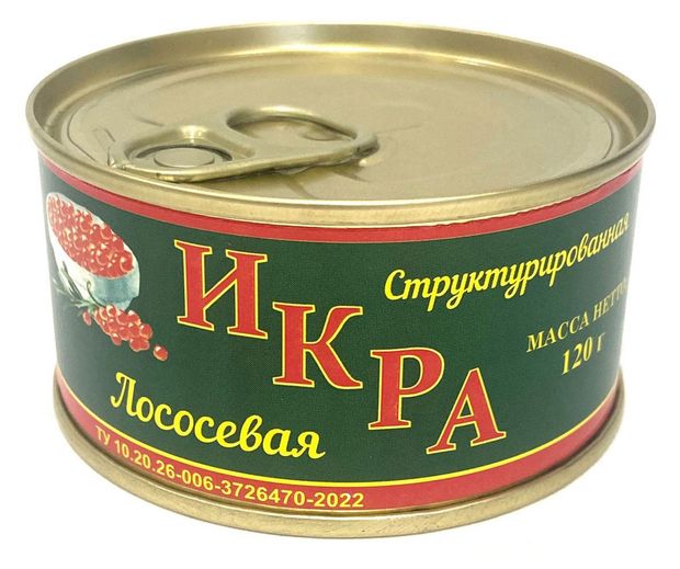 

Икра лососевая имитированная Балтийский берег структурированная 120 г