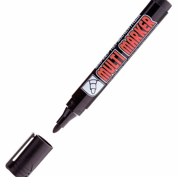 Маркер перманентный crown multi marker черный пулевидный 3мм