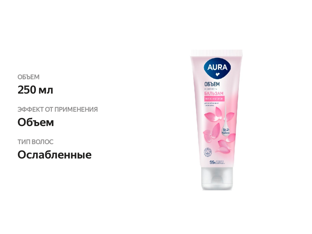 

Бальзам для волос Aura Объем и Свежесть 250 мл
