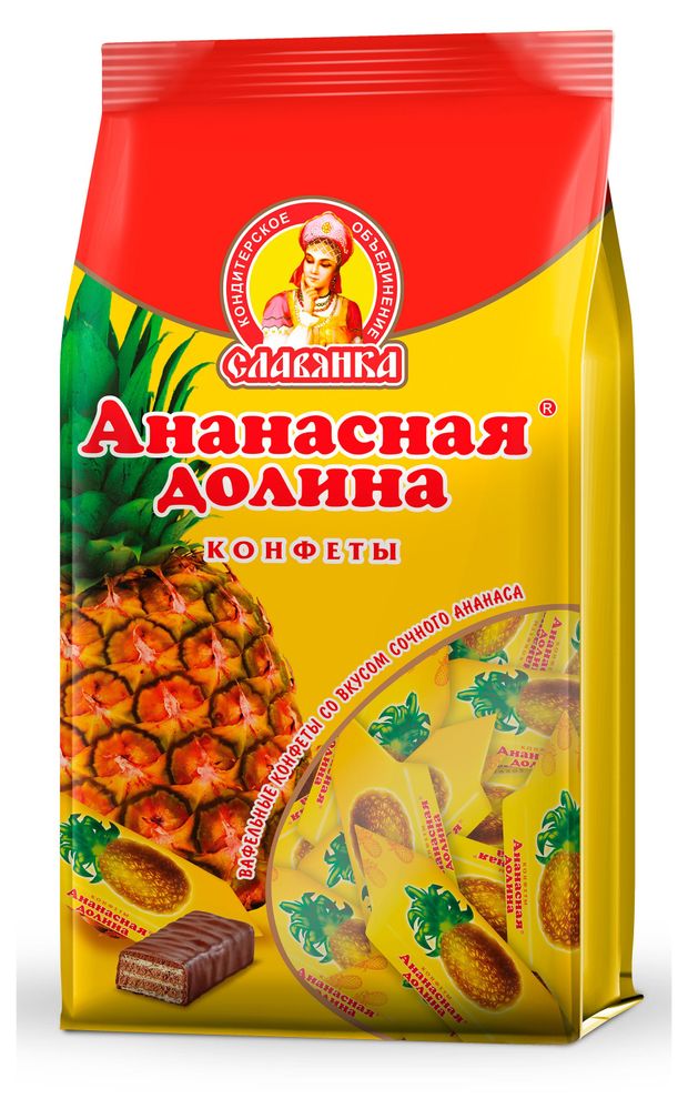 

Конфеты Славянка Ананасная долина вафельные 200 г