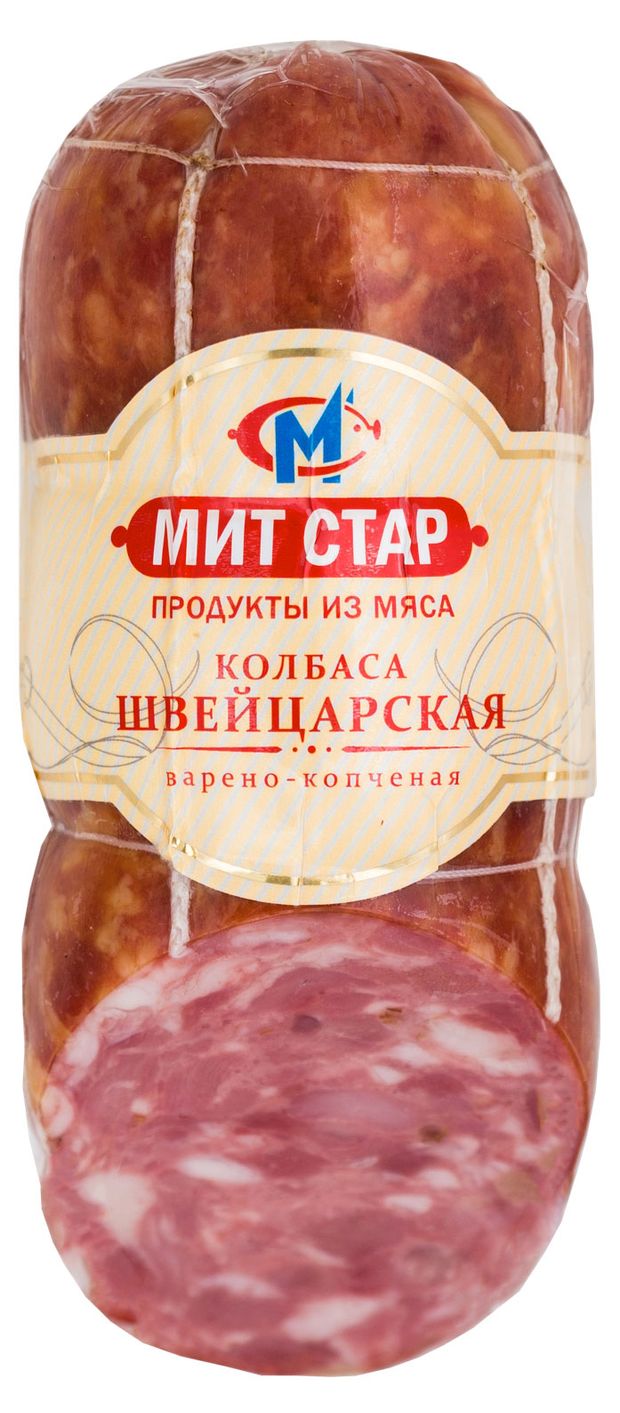 

Колбаса варено-копченая Мит Стар швейцарская 400 г