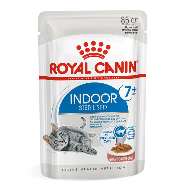 Влажный корм для кошек Royal Canin Indoor Sterilised 7+ в соусе 85 г