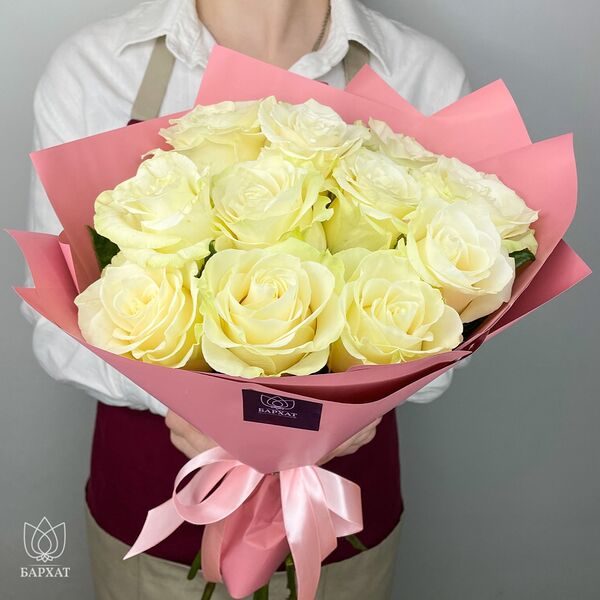 Букет из цветов, Монобукет из 11 белых роз