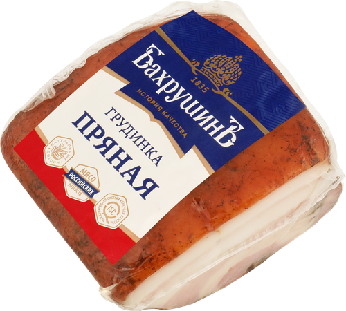 

Грудинка Бахрушинъ пряная копчёно-варёная вес