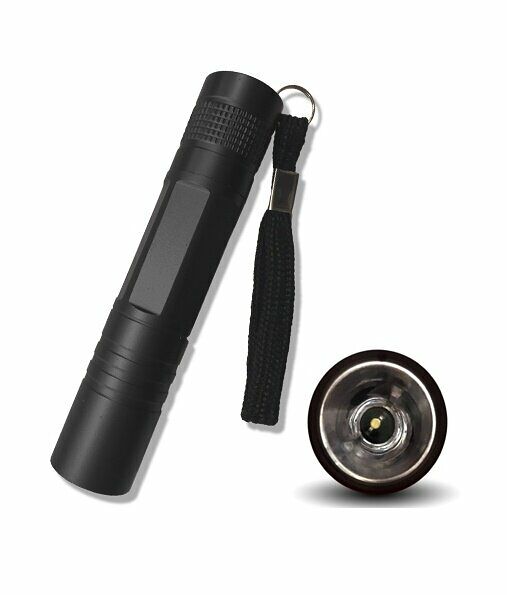 Фонарик AVS AL-1M, светодиодный, алюминий, до 20 часов работы, 25 Лм, черный