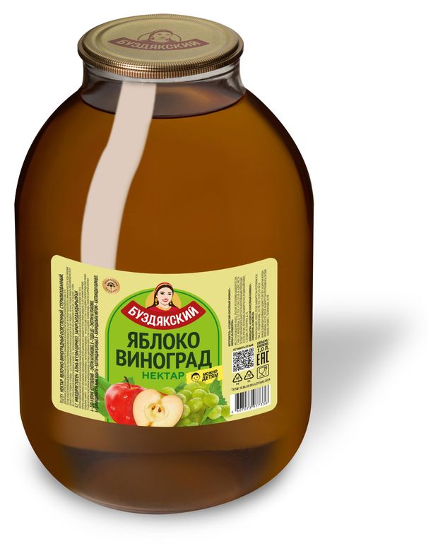 

Нектар Буздякский яблоко виноград 3 л