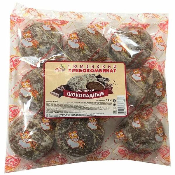 Пряники Тюменский ХК шоколадные 400г