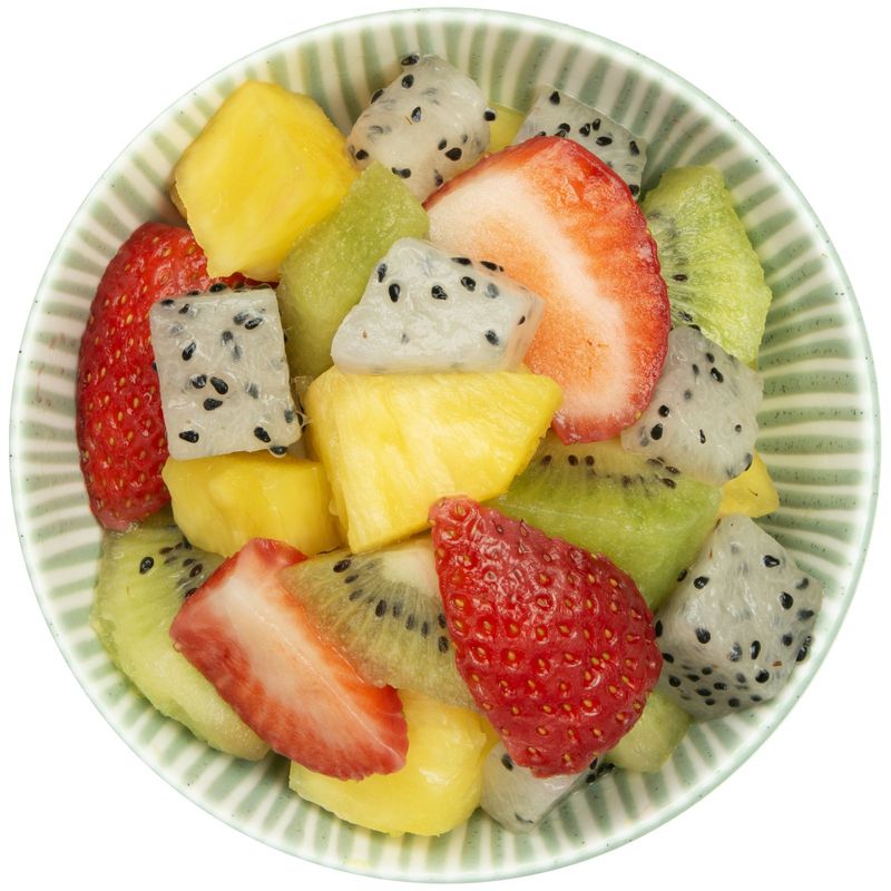 

Микс фруктовый Оранжевая марка Ананас киви клубника питахайя кусочки 140 г