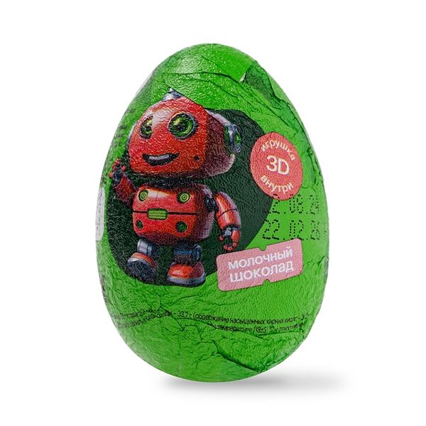 Шоколадное яйцо с сюрпризом серия «Вкусоботики», «Азбука вкуса» 20 г, Россия