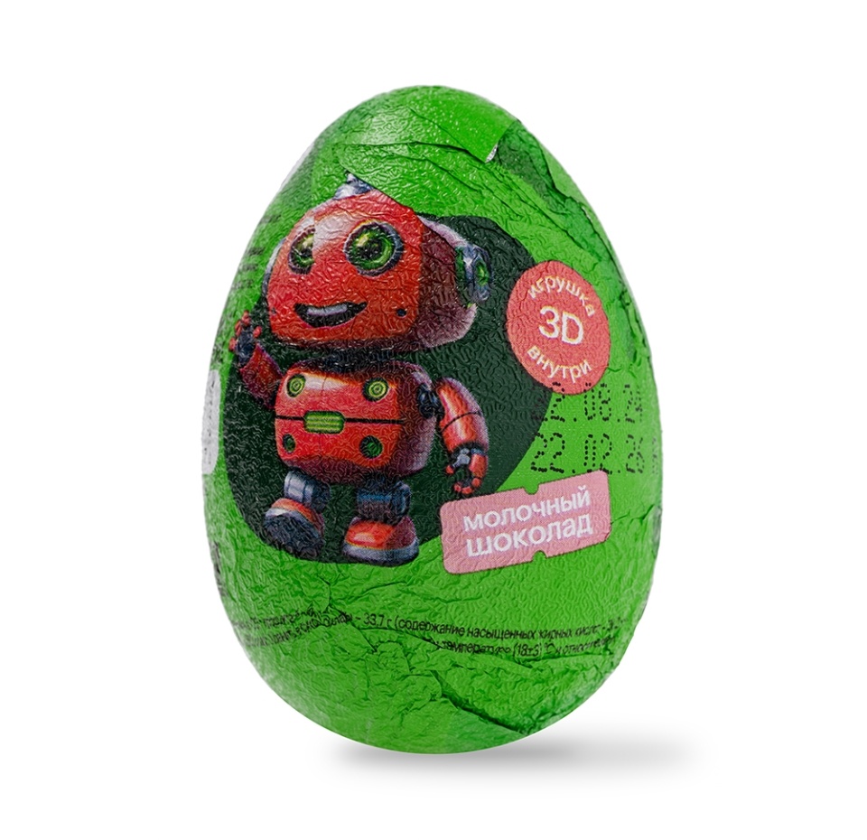 

Шоколадное яйцо с сюрпризом серия «Вкусоботики», «Азбука вкуса» 20 г, Россия
