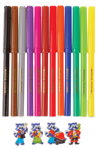 

Фломастеры Мульти Пульти Енот во Франции смываемые 12 шт.