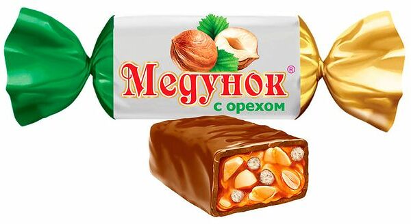 Конфеты глазированные Славянка Медунок с орехом вес