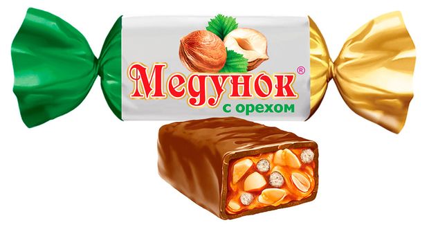 

Конфеты глазированные Славянка Медунок с орехом вес