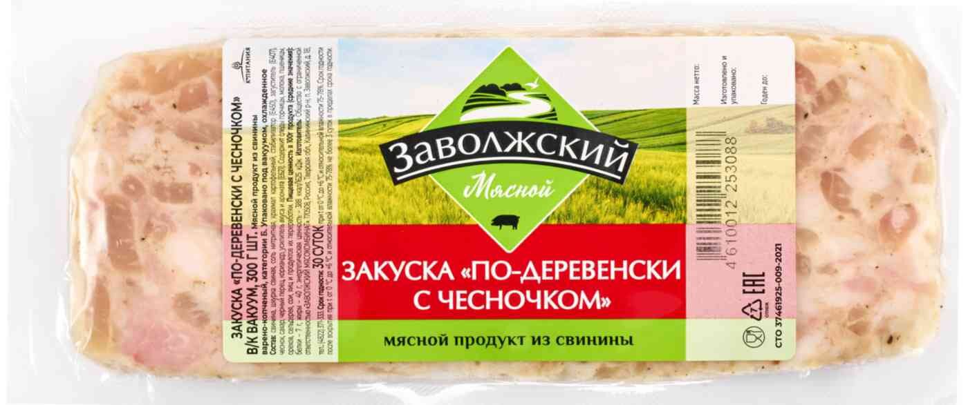 

Закуска варено-копченая Заволжский по-деревенски с чесночком 300 г