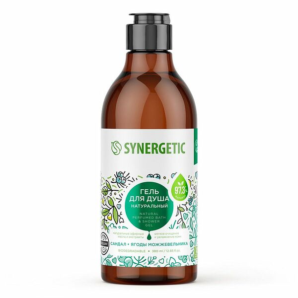 Гель для душа Synergetic Сандал и Ягоды Можжевельника 380 мл