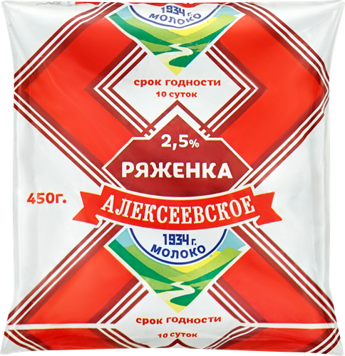 

Ряженка Алексеевское 2.5% 450 г