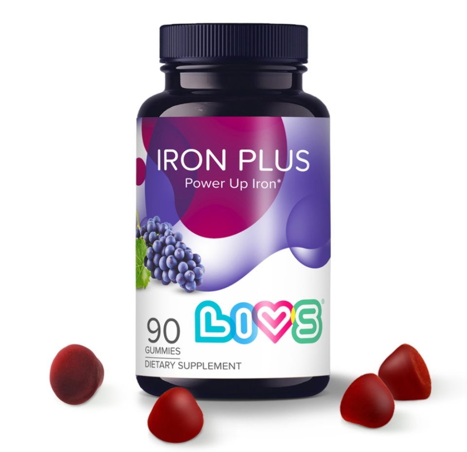 

Комплекс железа и мультивитаминов Livs Iron Plus пастилки жевательные виноград 90 шт