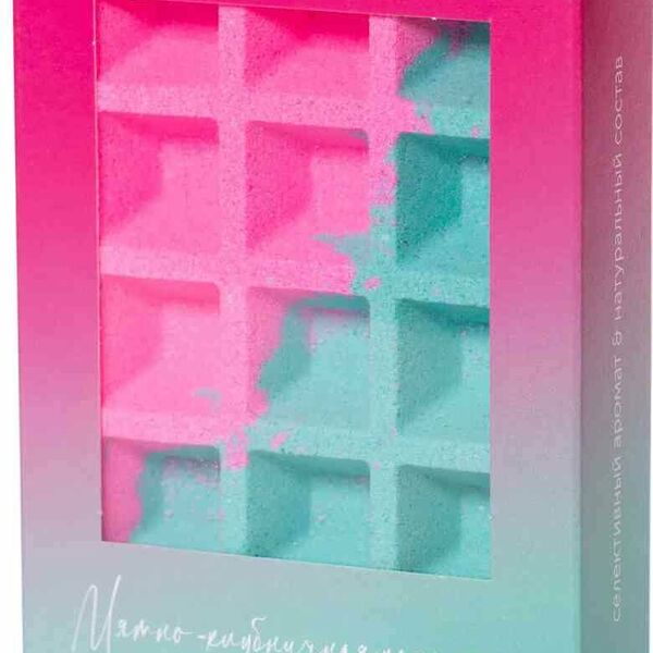 Бомбочка-вафля для ванны Mipassion Мятно-клубничная карамель