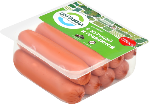 

Сосиски Окраина с курицей и говядиной 350 г