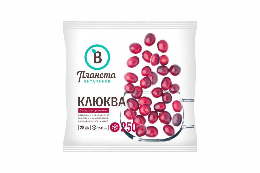 

Клюква Планета Витаминов замороженная 250 г