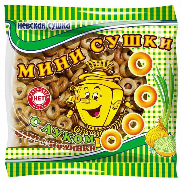 Мини-сушки Невская Сушка Чип&Полинки с луком 200 г