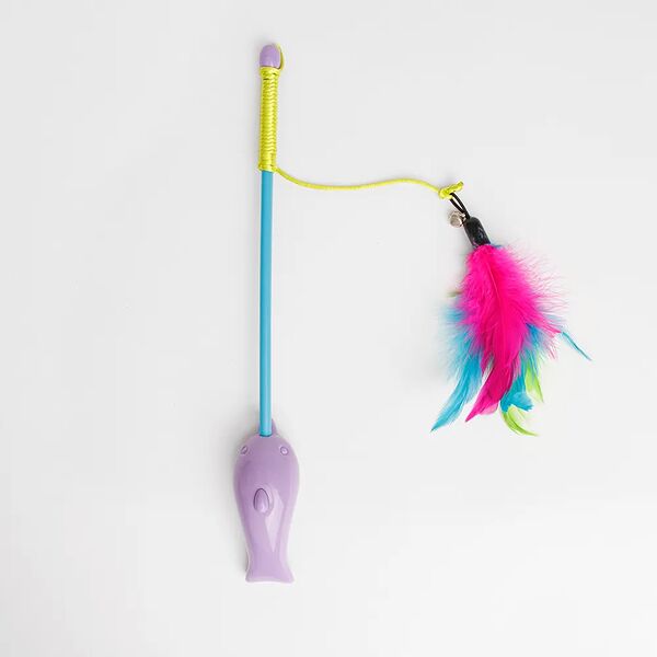 Игрушка-дразнилка с лазерным лучом для кошек Дельфинчик, 30х3,5х3,5 см