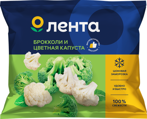 

Смесь овощная Лента Брокколи и цветная капуста 400 г