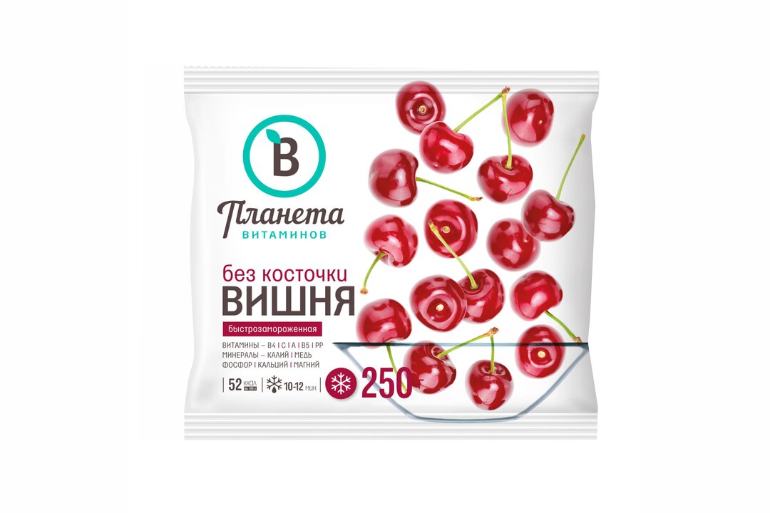 

Вишня Планета Витаминов без косточки замороженная, 250 г