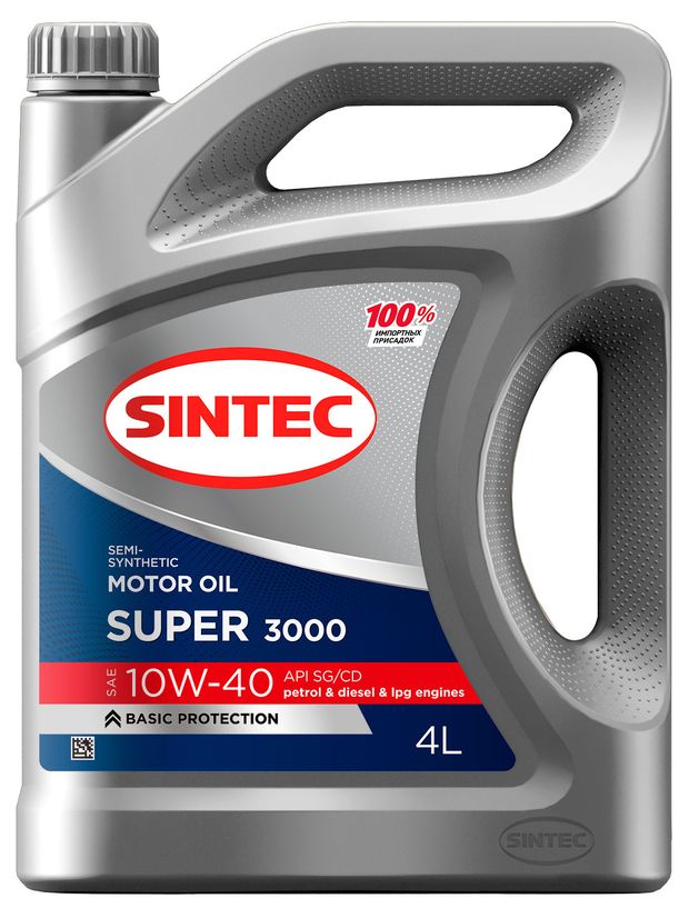 

Масло полусинтетическое Sintec Super Api SG/CD 10W-40 4л