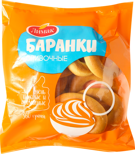 

Баранки Лимак сливочные 360 г