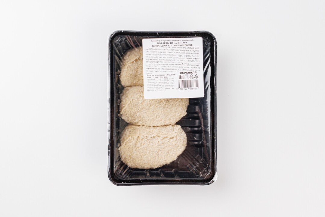 

Котлеты из кальмара охлажденные 300 г