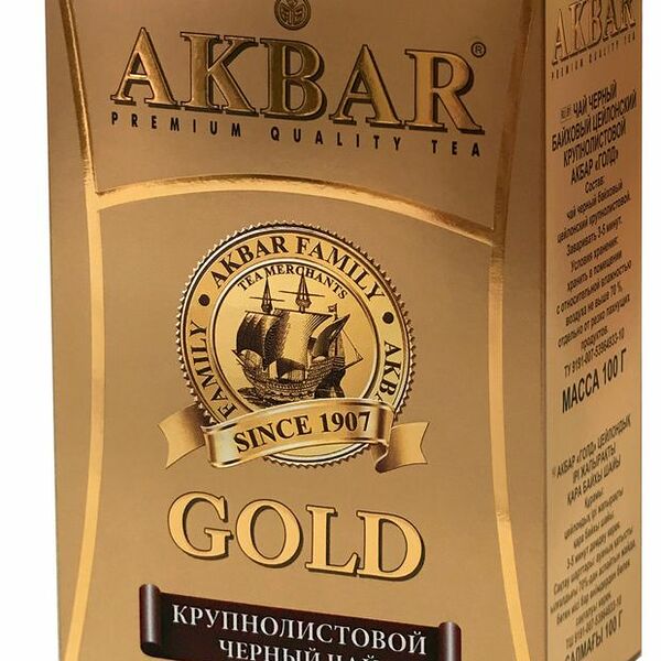 Чай черный Akbar Gold крупнолистовой 250г
