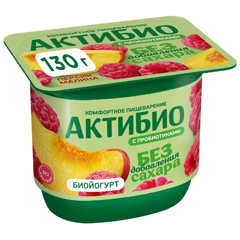 

Биойогурт АктиБио Персик-Малина 3% 130 г