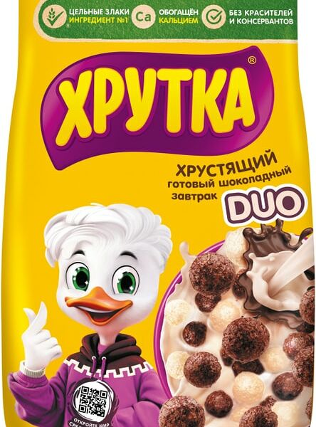 Готовый завтрак Хрутка Duo Шоколадный обогащенный кальцием 230г