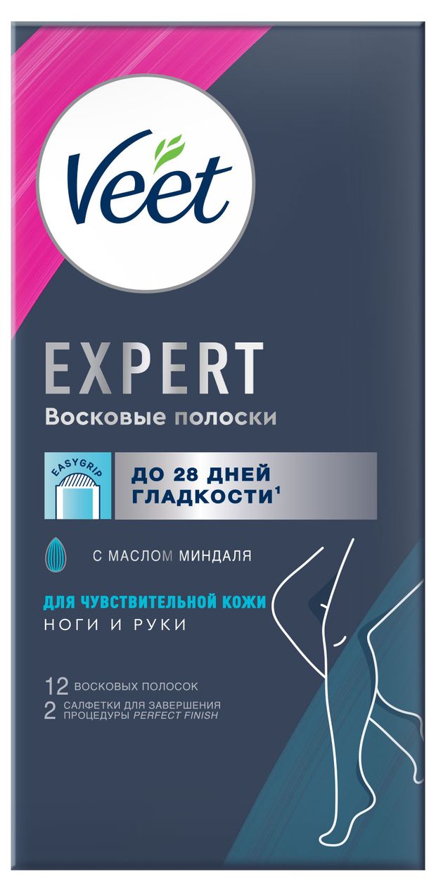 

Полоски восковые Veet Expert для чувствительной кожи 12 шт.