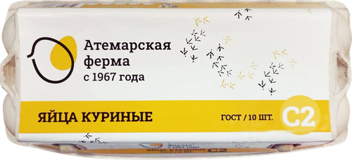 

Яйцо куриное ПФ АТЕМАРСКАЯ столовое С2, 10шт