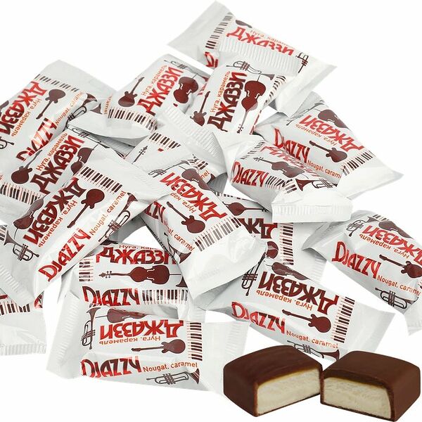 Конфеты ДЖАЗЗИ нуга и карамель вес до 250г