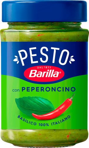

Соус Barilla Pesto Basilico e Peperoncino с базиликом и перцем чили 195 г
