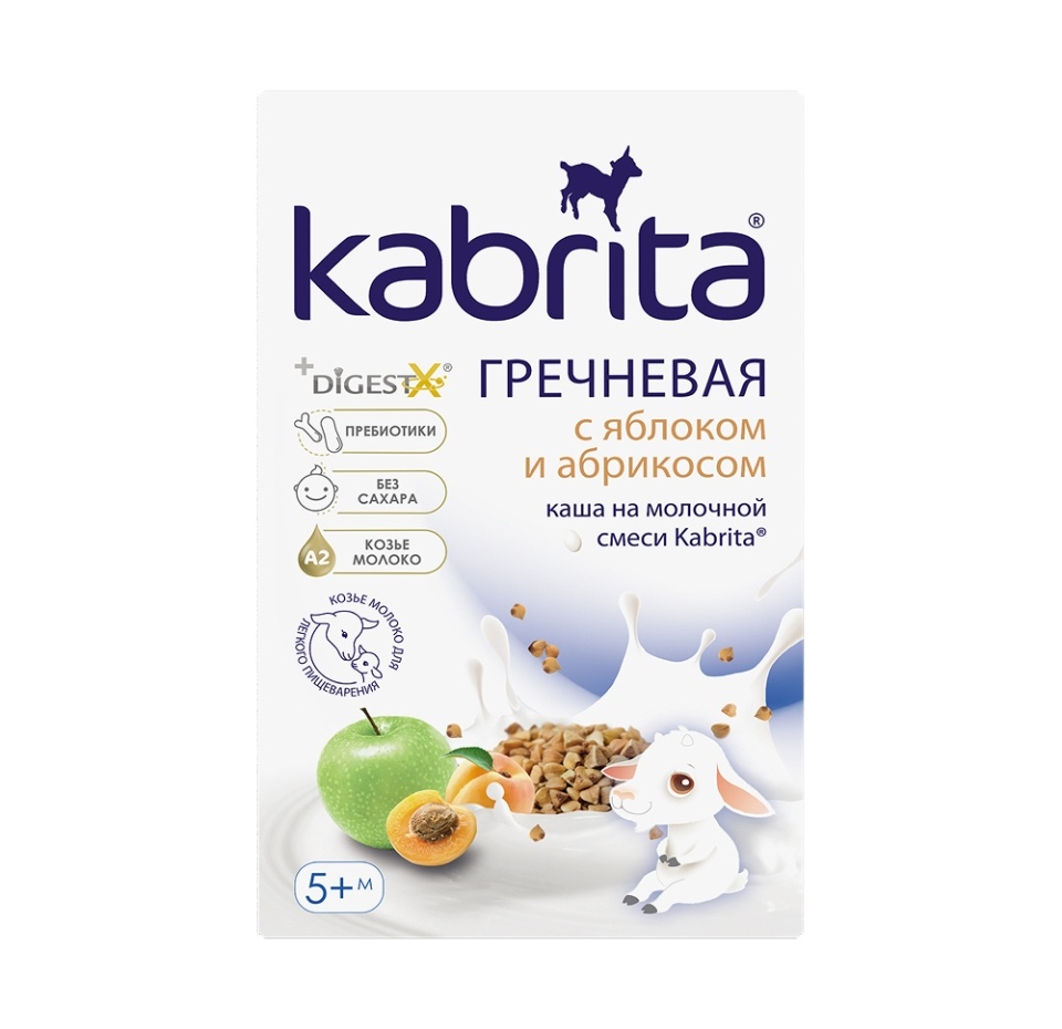 

Каша Гречневая на козьем молочке Kabrita с яблоком и абрикосом с 5 месяцев 180 г
