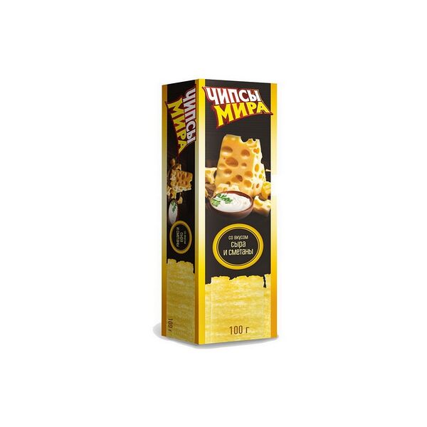 Чипсы Мира со вкусом сыра и сметаны 100г