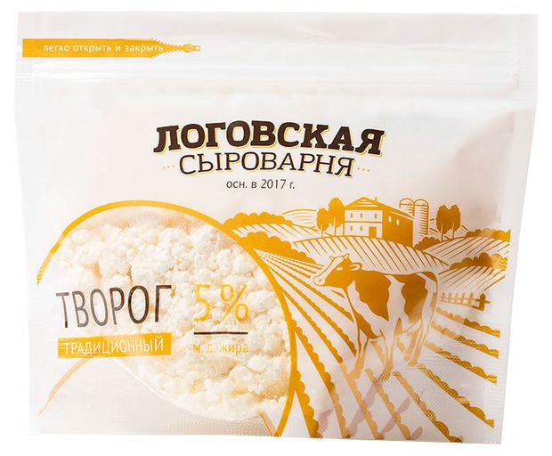 

Творог рассыпчатый Логовская сыроварня Традиционный 5% 250 г