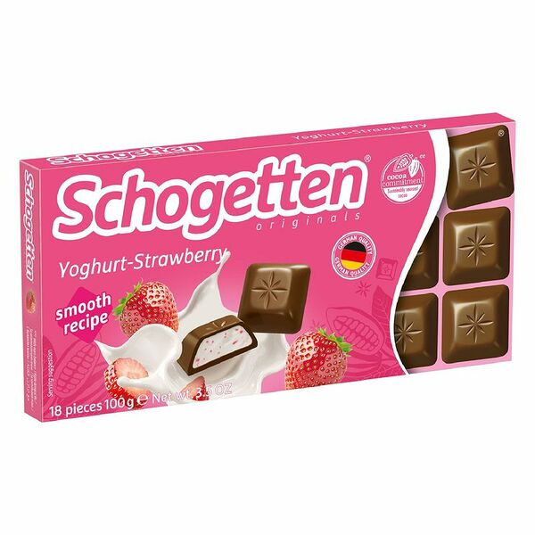 Шоколад молочный Schogetten Клубничный йогурт 100 г